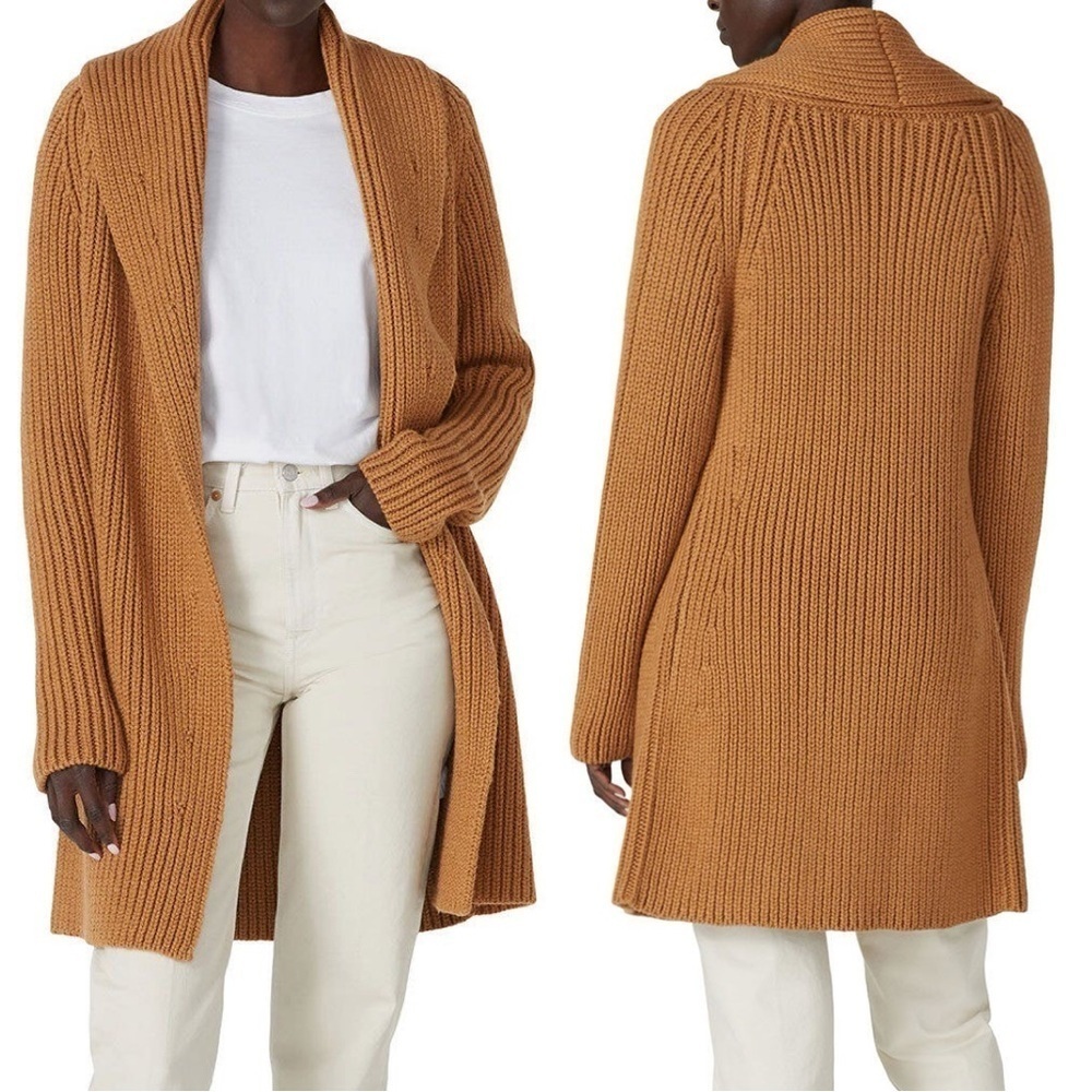 Kf/Kaufmanfranco Camel Knit Sweater Coat Size:M